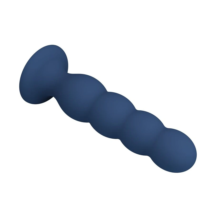 MR PLAY - PLUG ANAL COM 4 BOLINHAS DE METAL E VENTOSA AZUL